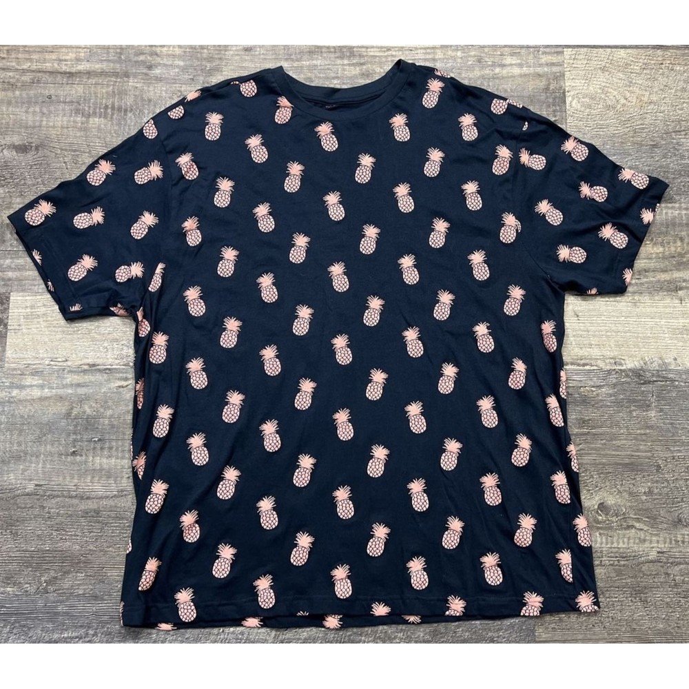 Universal Thread Woman's Pineapple Print Button Short Sleeve Shirt Size 3X